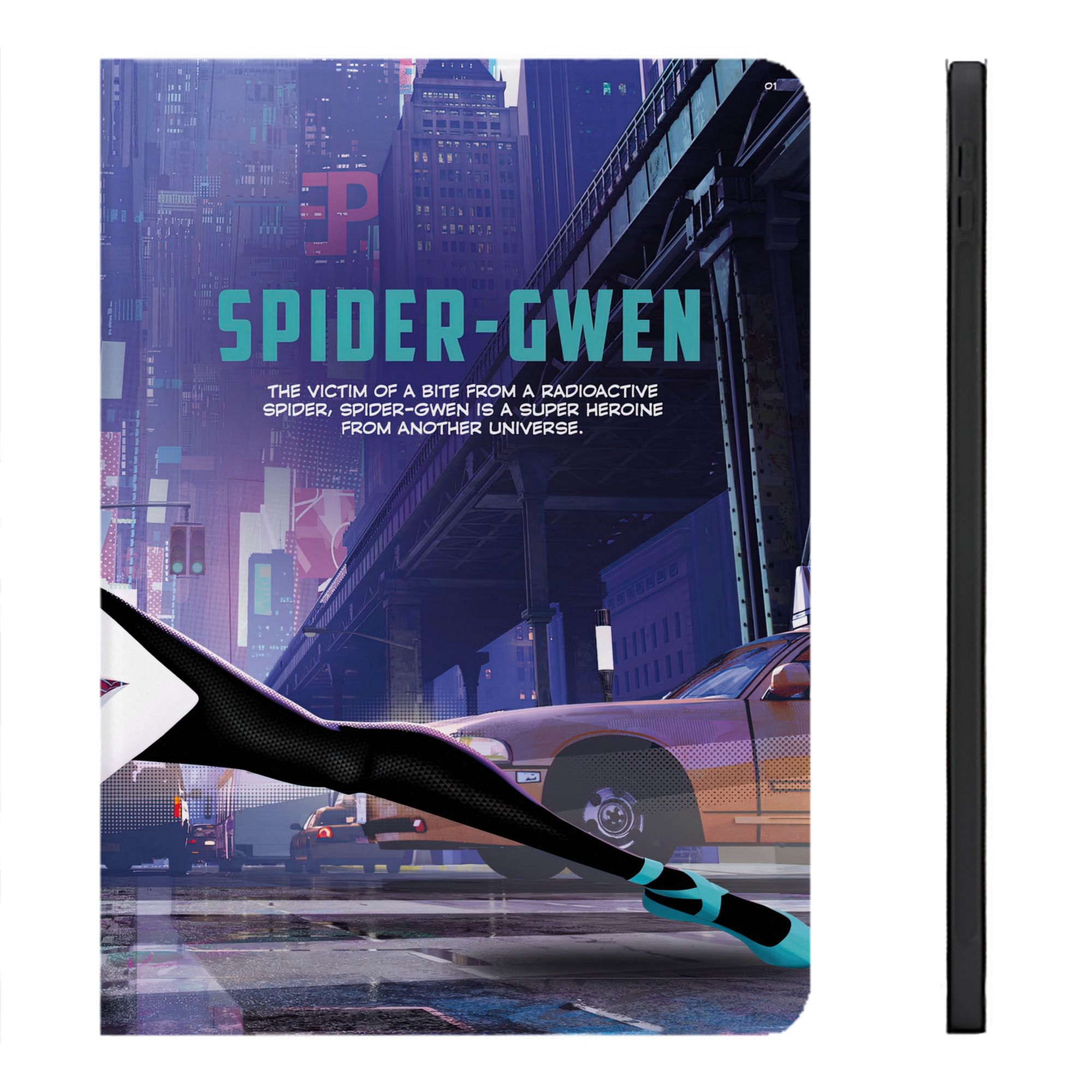 （画像用） Spider Man スパイダーマン IPadケース ペンホルダー付き ブックスタイルデザイン